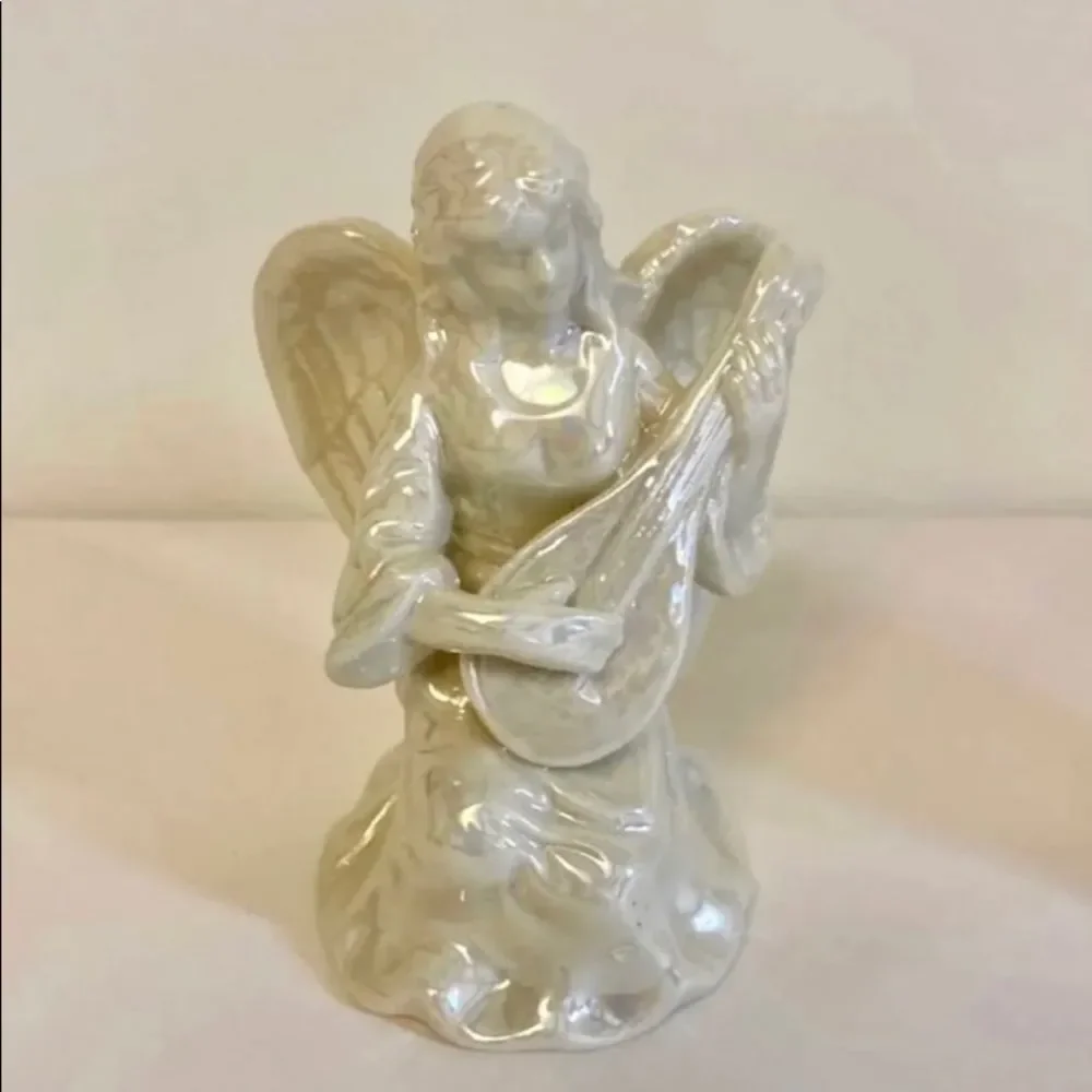 Iridescent Ceramic Angel Figurine‎ Set